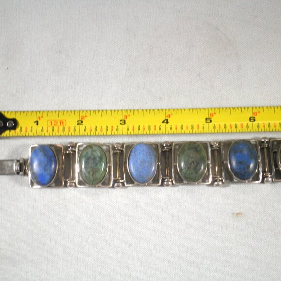 Vintage Southwest Native American Women's Sterling 925 Silver Link Bracelet - Picture 3 of 6